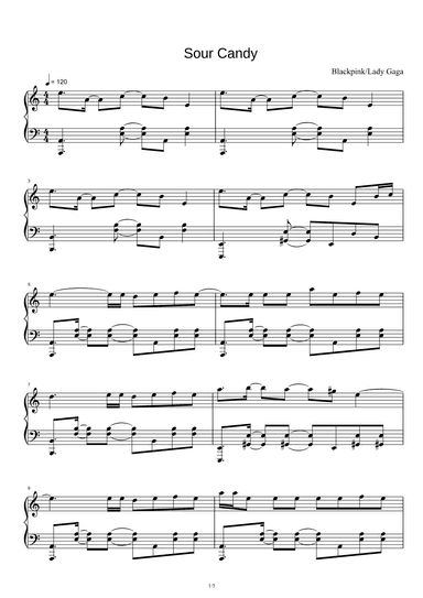 Sour Candy (arr. Lady Gaga)