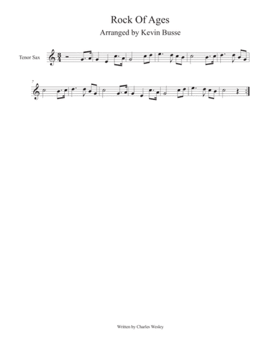 Rock Of Ages (Easy key of C) - Tenor Sax (arr. Kevin Busse)