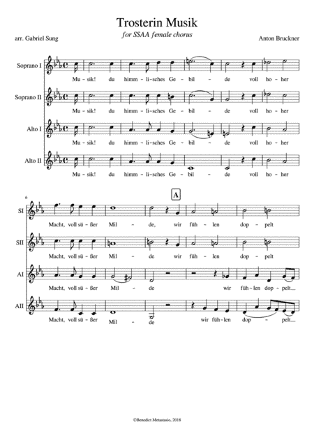 Trosterin Musik (arr. Gabriel Sung)