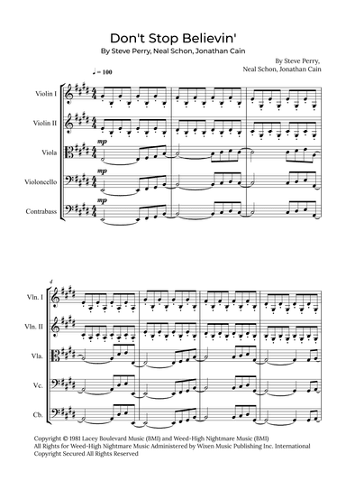 Don't Stop Believin' (arr. Alex Nunes Rodrigues)