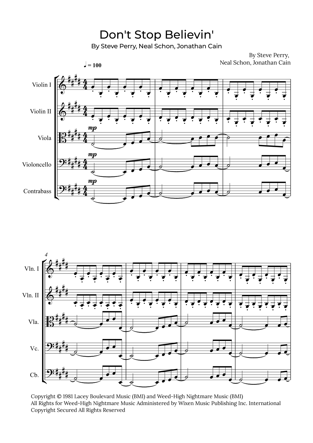 Don't Stop Believin' (arr. Alex Nunes Rodrigues)