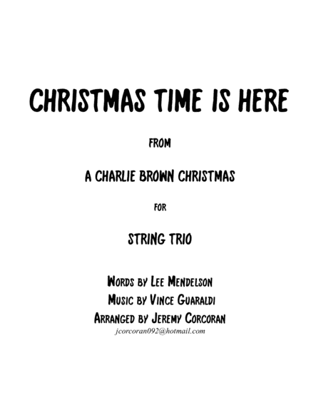 Christmas Time Is Here (arr. Jeremy Corcoran)