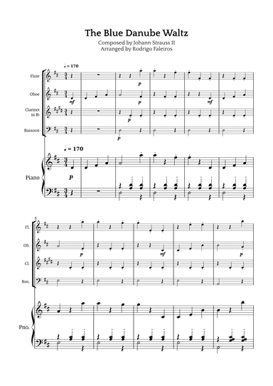 The Blue Danube Waltz (arr. Rodrigo Faleiros)
