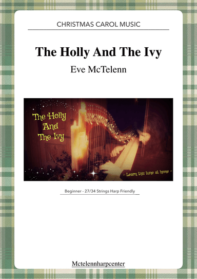 The Holly & The Ivy - beginner to intermediate & 27 String Harp | McTelenn Harp Center (arr. Eve McTelenn)