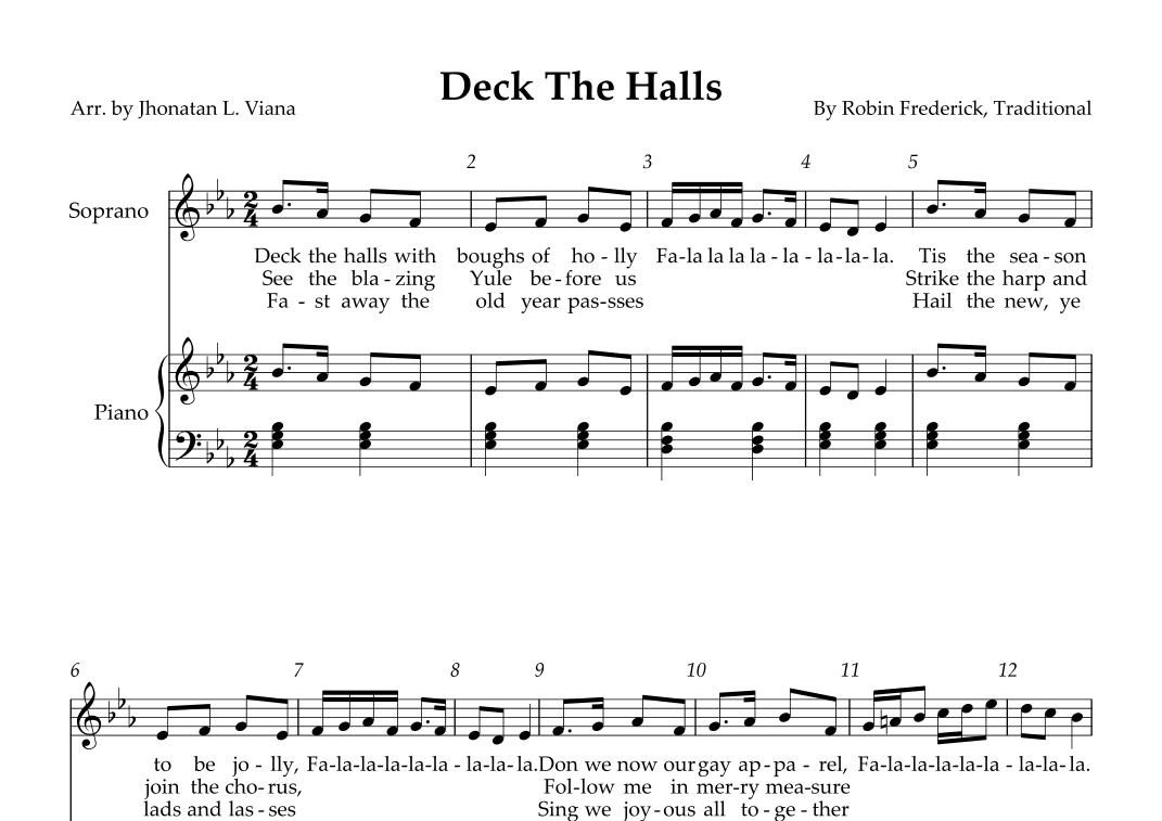 Deck The Halls (arr. Jhonatan Lucio Viana)