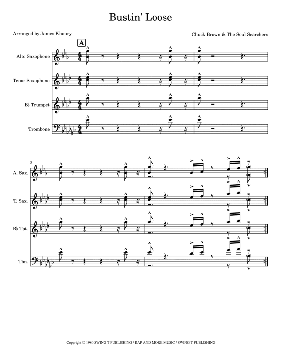 Bustin' Loose (arr. James Khoury)