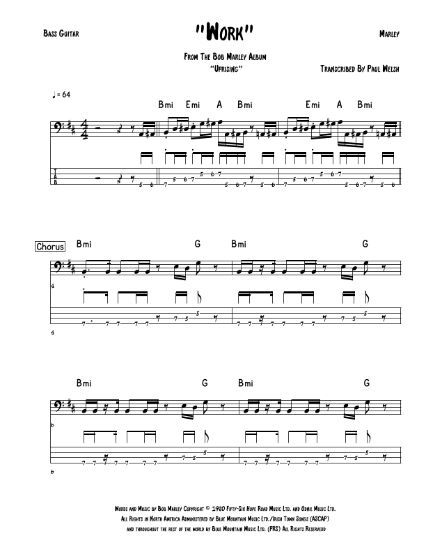 Work (arr. Accubass)