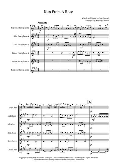 Kiss From A Rose (arr. Kayleigh Huelin)