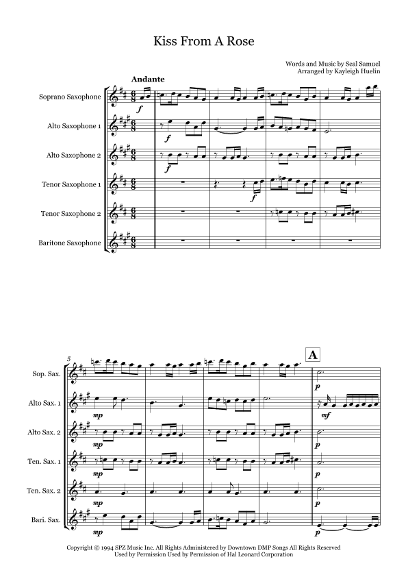 Kiss From A Rose (arr. Kayleigh Huelin)