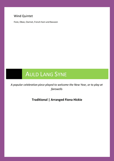 Auld Lang Syne (arr. Fiona Alice Hickie)