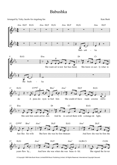 Babooshka (arr. Vicky Jacobs)