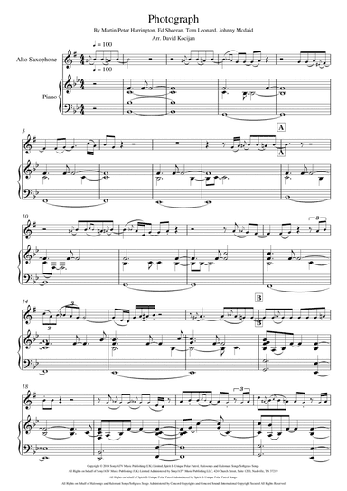 Photograph (arr. David Kocijan)