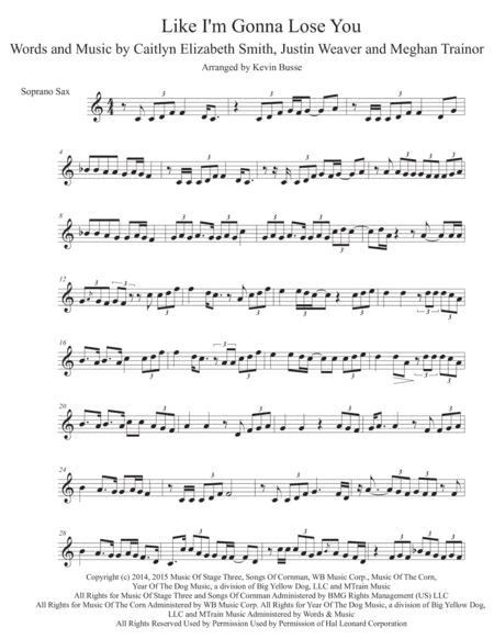 Like I'm Gonna Lose You (arr. Kevin Busse)