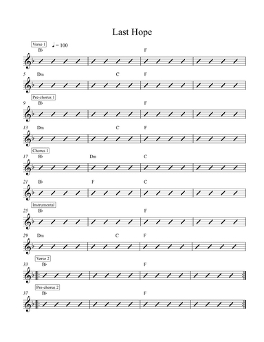 Last Hope (arr. Dagmar van Wijngaarden)