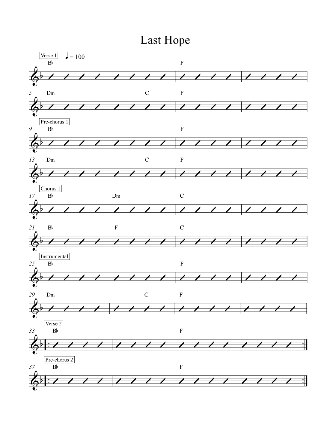 Last Hope (arr. Dagmar van Wijngaarden)