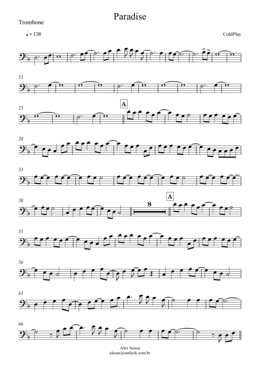 Paradise (arr. Alex Souza)