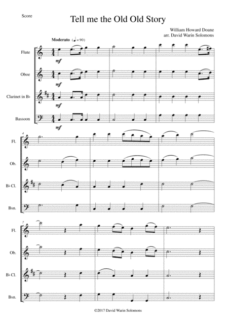7 Songs of Glory for wind quartet (arr. David Warin Solomons)