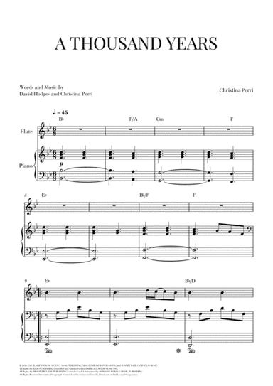 A Thousand Years (arr. Cadenza Editions)