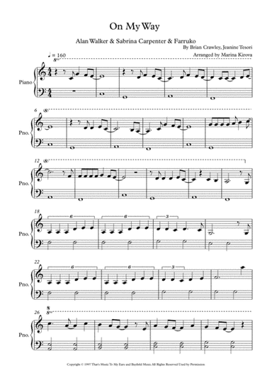 On My Way (arr. Marina Kirova)