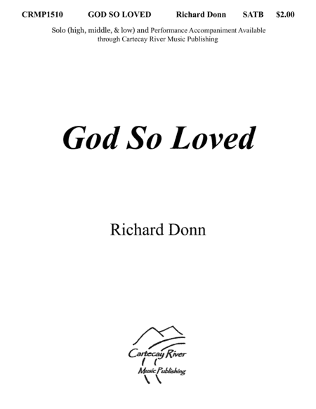 GOD SO LOVED (SATB)