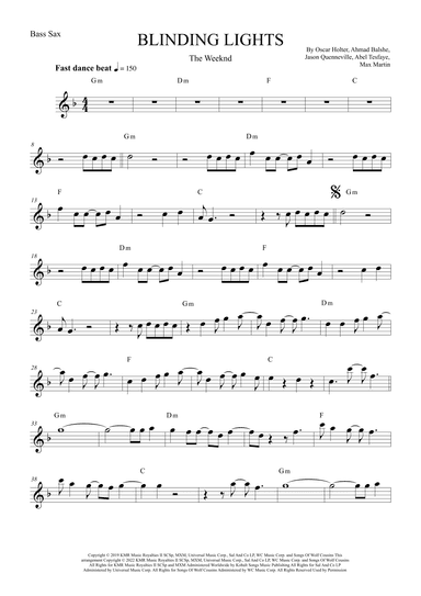 Blinding Lights (arr. The Sheet Music Library)