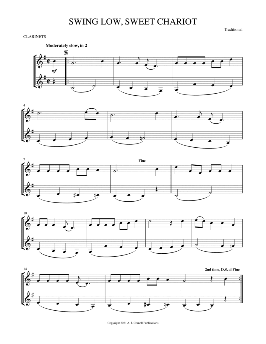 Swing Low, Sweet Chariot (arr. Mark Phillips)