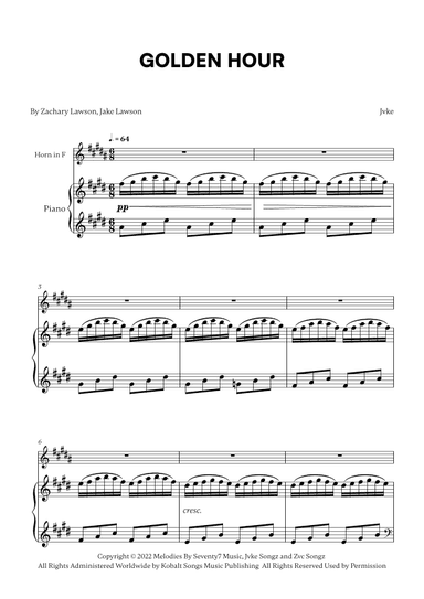 Golden Hour (arr. Cadenza Editions)