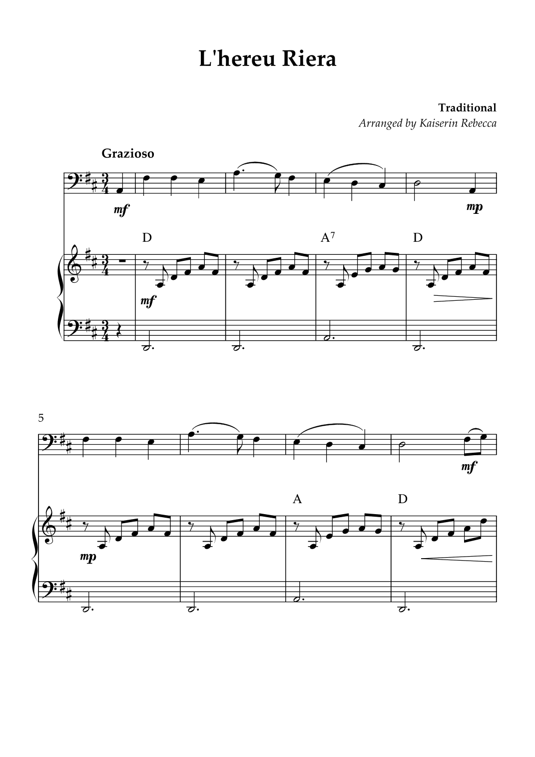 L'hereu Riera (arr. Kaiserin Rebecca)
