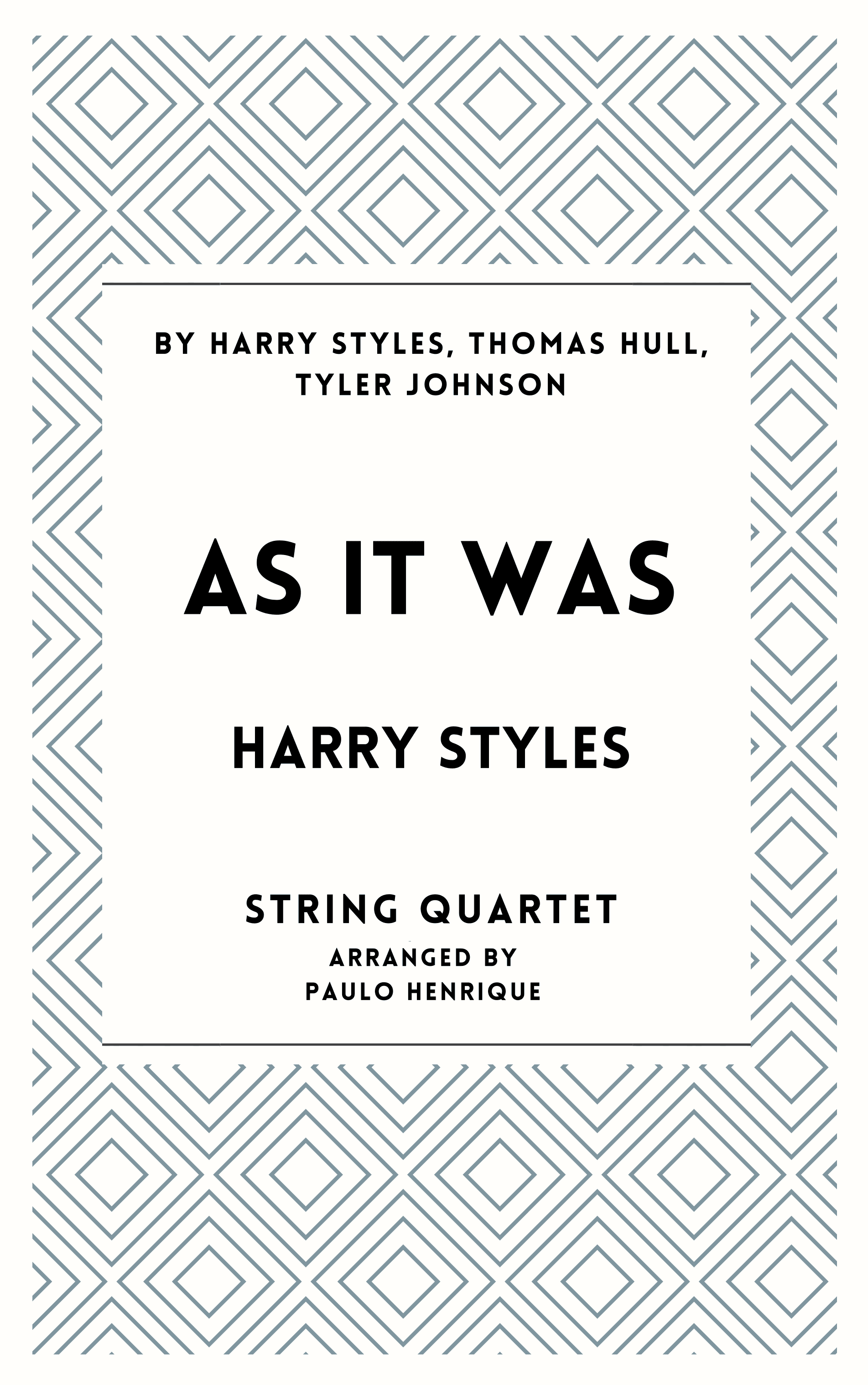 As It Was (arr. Paulo Henrique)