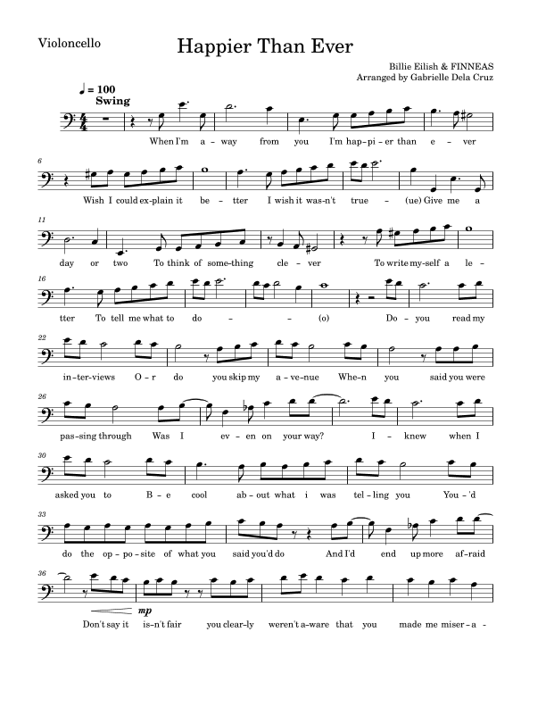 Happier Than Ever (arr. Gabrielle Dela Cruz)