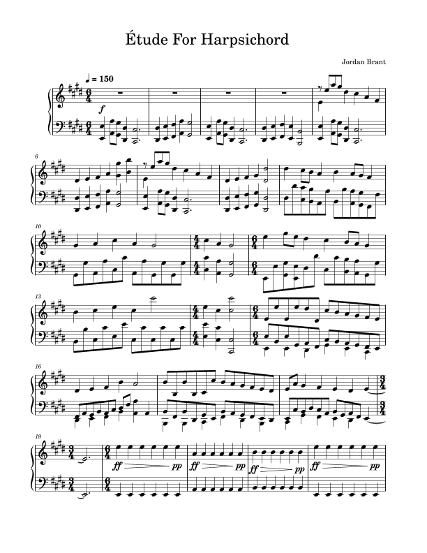 Étude For Harpsichord