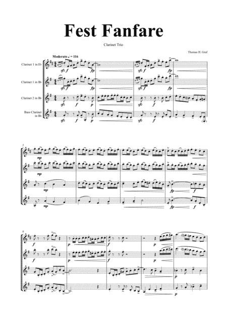 Fest Fanfare - Classical Festive Fanfare - Opener - Clarinet Trio
