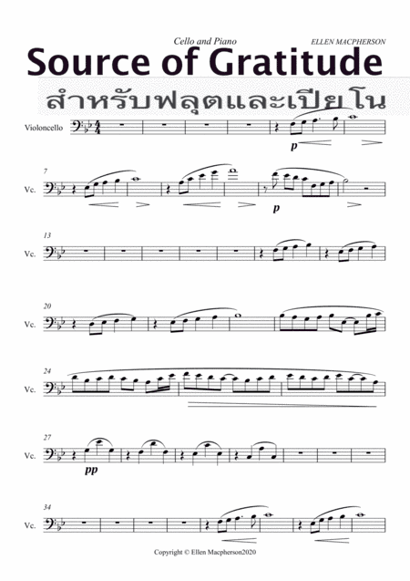 Source of Gratitude for Cello