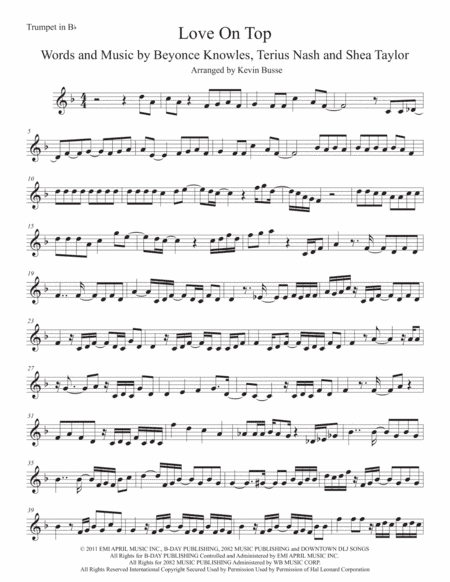 Love On Top (arr. Kevin Busse)