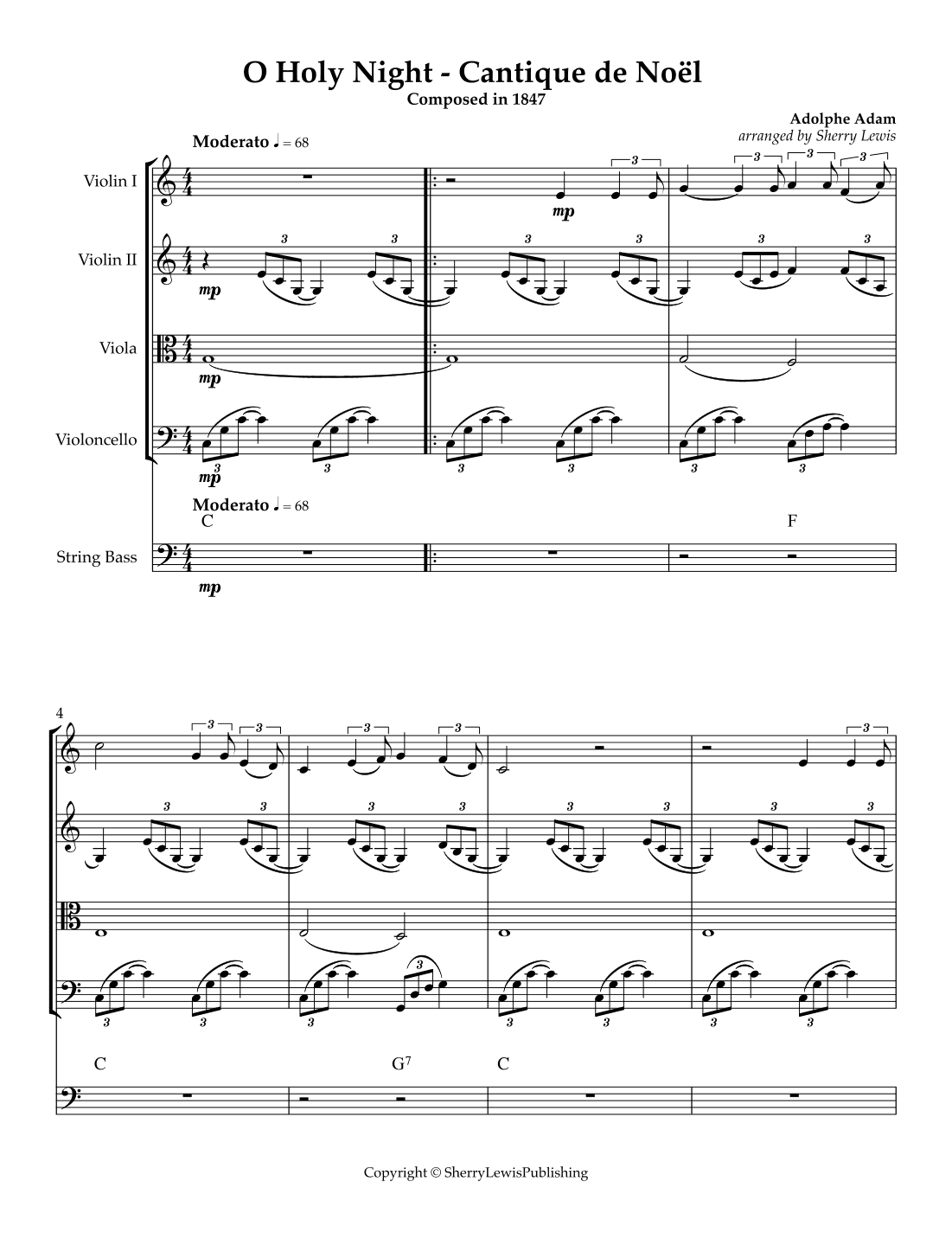 O Holy Night - Cantique de Noël (arr. Sherry Lewis)