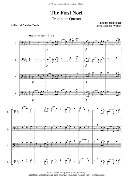 The First Noel (arr. Gert Th. Walter)