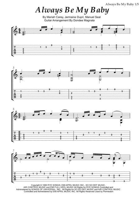 Always Be My Baby (arr. Dondee)