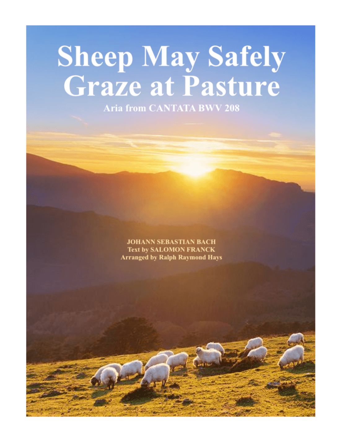 Sheep May Safely Graze at Pasture (flute duet and piano) (arr. Ralph Raymond Hays)