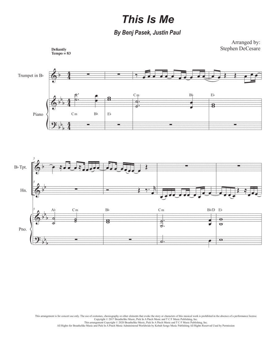 This Is Me (arr. Stephen DeCesare)
