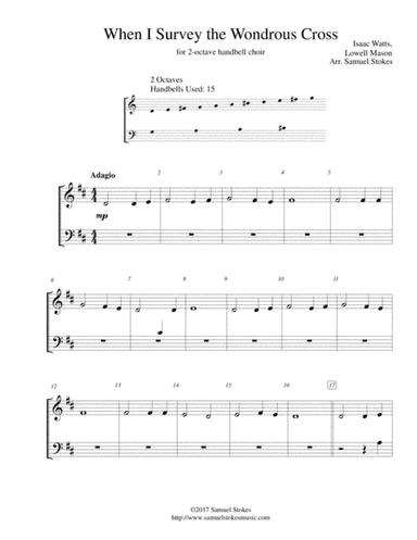 When I Survey the Wondrous Cross - for 2-octave handbell choir (arr. Samuel Stokes)