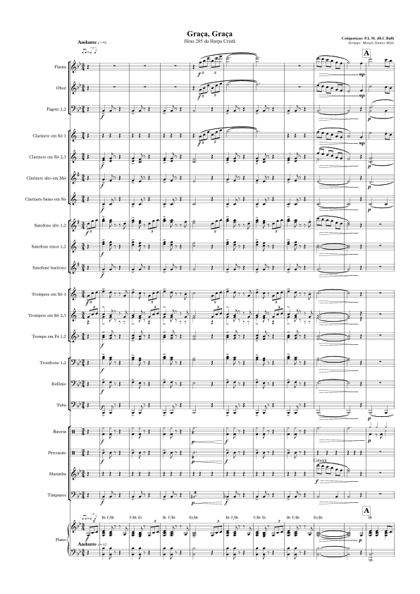 Graça, Graça (Grace, Grace) (arr. Moisés Soares Melo)