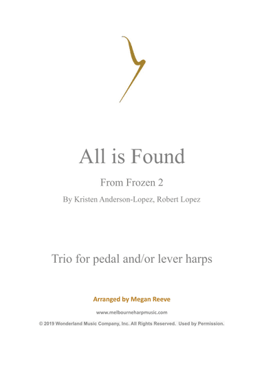 All Is Found (arr. Megan Reeve)