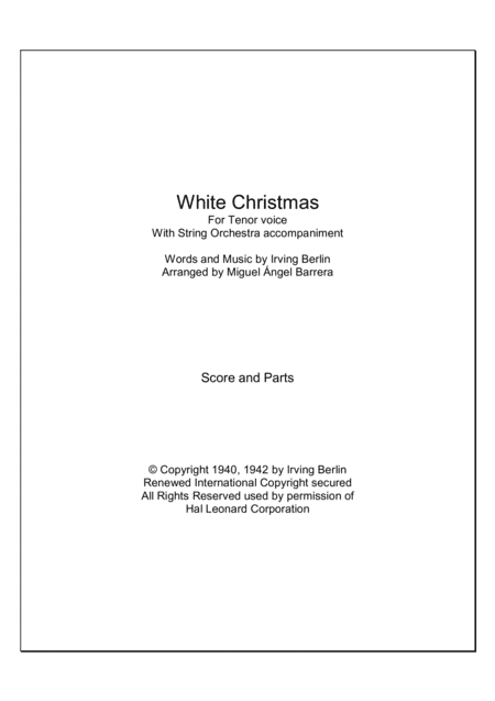 White Christmas (arr. Miguel Ángel Barrera)