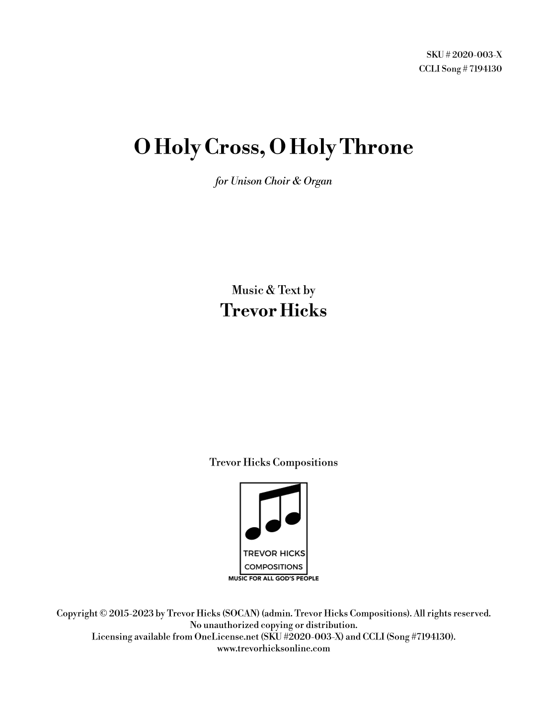 O Holy Cross, O Holy Throne