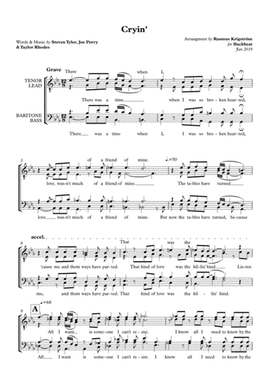 Cryin' (arr. Rasmus Krigström)