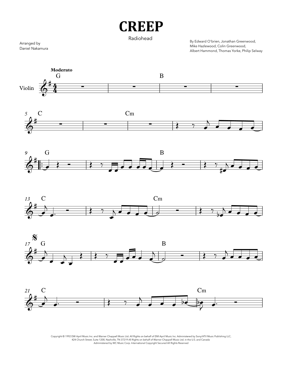 Creep (arr. Daniel Nakamura)