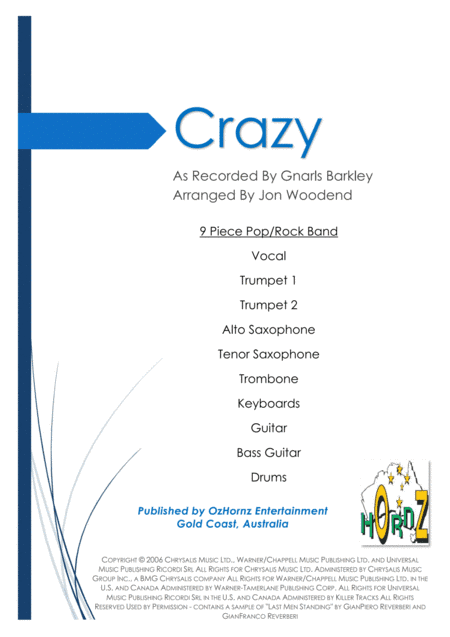 Crazy (arr. Jon Woodend)