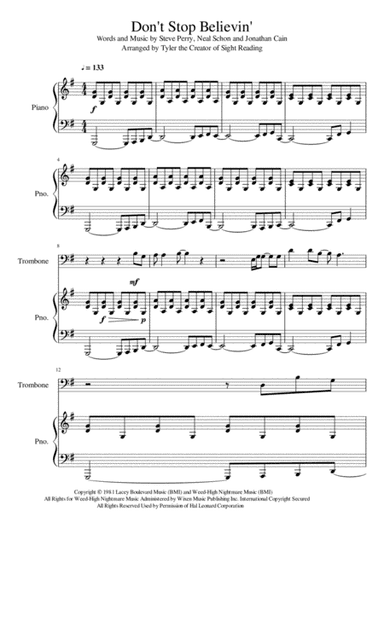 Don't Stop Believin' (arr. Tyler the Creator of Sight Reading)