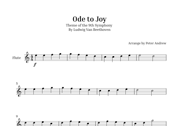Ode to Joy (arr. Peter Andrew)