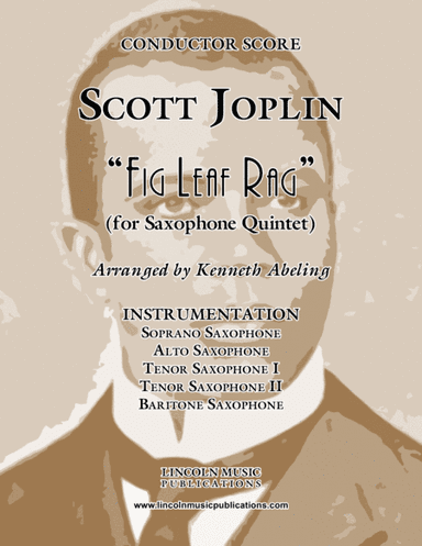 Joplin - "Fig Leaf Rag" (for Saxophone Quintet SATTB) (arr. Kenneth Abeling)